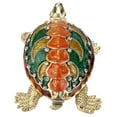 thumbnail image 4 of Caja De Baratija De Tortuga Marina, Aleación De Zinc Y Diamantes De Imitación Figura De Animal Decoración De Escritorio Figuras De Tortuga Verde Caja De Baratija Para Aretes ANGGREK No, 4 of 8