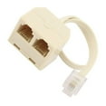 thumbnail image 2 of KEINXS RJ11 6P4C Male to Female 2 Way Outlet Telephone Jack Line Splitter Adapter, 2 of 5