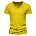 thumbnail image 6 of XAOFW Boy's T-Shirts Solid Color Short Sleeve V Neck Kids Classic T Shirts Daily Wear Relaxed Fit Tee Shirts Home Lounging Stylish Comfortable Children Top, 6 of 6