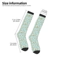 thumbnail image 2 of Xecao Cute Honeybees print thigh-high socks, crafted for both men and women with a stretchy, high-opaque design perfect for daily wear, 2 of 6