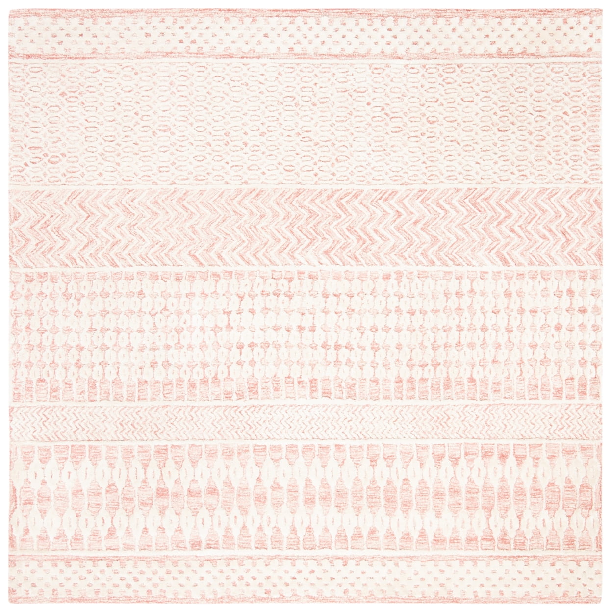 SAFAVIEH Glamour Andreas Geometric Area Rug, Light Pink/Ivory, 8' x 10'