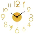 thumbnail image 1 of Lefu 3D Frameless Wall Clock, Silent DIY Wall Clock Number Wall Stickers Home Decor, 1 of 9