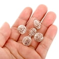 thumbnail image 4 of Uxcell Spiral Bead Cages Pendant, 30Pcs 14x15mm Stainless Steel Spring Stone Holder Silver White, 4 of 6