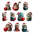 thumbnail image 1 of Adornos navideños para gatos, Mini gatito , adorno para de Navidad, adorno de animales artificiales de felpa para amantes de los gatos, mu, 1 of 8