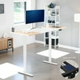 thumbnail image 2 of VIVO Electric Dual Motor 71”x30” Standup Desk, White/Light Wood Top, White Frame, 2 of 8
