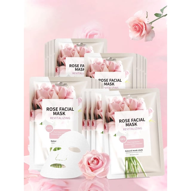 Máscaras faciales IREV Rose Skincare nutritivas e iluminadoras x10