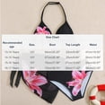 thumbnail image 3 of Edvintorg Girls Swimsuit Size 6 Floral Printed High Waisted Halter Bathing Suit and Cover Up Skirt Bottom 3 Piece Bikini Set for Girls, 3 of 6