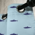 thumbnail image 3 of Ambesonne Shark Grommet Curtain, Ocean Life in Blue Shades, 50" x 84", Navy Blue Pale Blue, 3 of 6