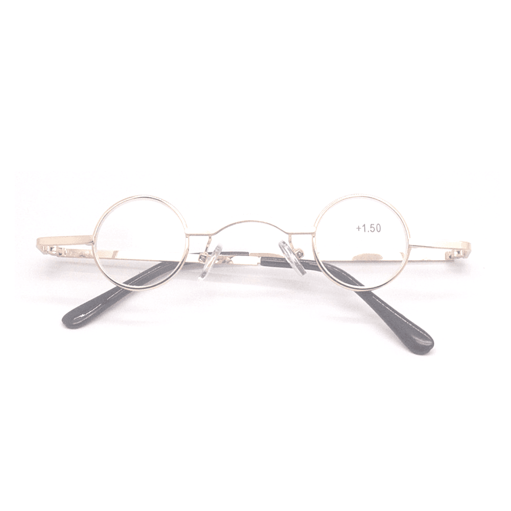 3 Pairs Small Round Metal Reading Glasses