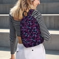 thumbnail image 5 of Disketp Purple Butterfly Mochila de Lona Estampada, Mochila Escolar de Viaje Ligera para Estudiantes y Portátil-Medium, 5 of 5