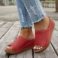 thumbnail image 2 of Dakaela Orthopedic Wedge Sandals for Women 2025 Breathable Summer Open Toe Casual Slide Shoes Red 9, 2 of 8