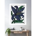 thumbnail image 2 of "Sapphire Serenity" Poster Wall Art, Modern Wall Decor For Living Room Bedroom, 8x12 UNFRAMED, 2 of 3