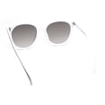 thumbnail image 4 of Womens Color Mirror Inset Lens Oversized Cat Eye Horn Rim Retro Sunglasses Black White - Silver Mirror, 4 of 4