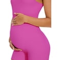 thumbnail image 5 of Maternity Workout Romper Pregnancy Yoga Ribbed One Piece Seamless Tank Top Jumpsuit, 5 of 5
