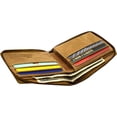 thumbnail image 5 of Mens Zip Around RFID Blocking Cowhide Leather Zipper Bifold Wallet for Men Tan, 5 of 9