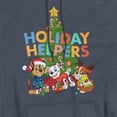 thumbnail image 2 of Paw Patrol Chase, Marshall, Rubble Christmas Holiday Helpers Unisex Adult Pull-Over Heather Hoodie, Navy Heather, 3X-Large, 2 of 3