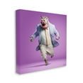 thumbnail image 4 of Stupell Industries Dancing Hippo on Purple Animals & Insects Painting Gallery Wrapped Canvas Art Print Wall Art, 24 x 24, 4 of 8