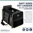 thumbnail image 2 of Katziela Quilted Companion Pet Carrier - Comfortable - Airline Approved (Large Black) Pack 1, 2 of 7