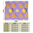 thumbnail image 3 of Kll Fleece Blanket Plush Throw Blanket Yellow Lemon And Orange,Soft Fuzzy Cozy Flannel Blanket For Couch Sofa Bed.(60"X50"), 3 of 9