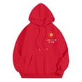 thumbnail image 4 of Womens Hoodies Sweatshirts Featuring Cozy Autumn/Winter Print Design Hoodie for Women Red XXL, 4 of 4
