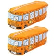 thumbnail image 1 of Back to School Decorations Creative Student Stationery Small Animal Buses Pen Bag Public Canvas Stationery Box, 1 of 7