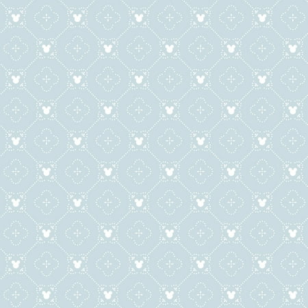 York Wallcoverings DI0978 Disney Mickey Mouse Argyle Wallpaper Blue