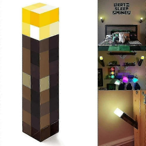 Minecraft Game Peripheral Building Block Torch Night Light Usb Home Decoration Lamp Gift