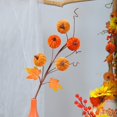 thumbnail image 4 of Linnome Fall Simulated Pumpkin Branch Decor Artificial Berry Plastic Stem Garland for Mantel Dining Table Autumn Harvest Home Ornament 20.47x5.91x3.94in, 4 of 6