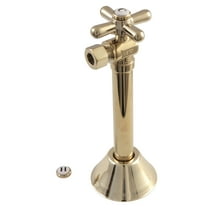 Kingston Brass CC83202X 1/2-Inch Sweat x 3/8-Inch O.D. Comp Angle Shut-Off Valve with 5-Inch Extension in Polished Brass