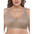 thumbnail image 1 of Bra Deyllo para mujer, cobertura total, talla grande 46C, caramelo y leopardo, 1 of 6