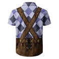 thumbnail image 4 of Men's Bavarian Oktoberfest Plaid Lederhosen Shirt, 3D Print Button Down Shirt, 4 of 4