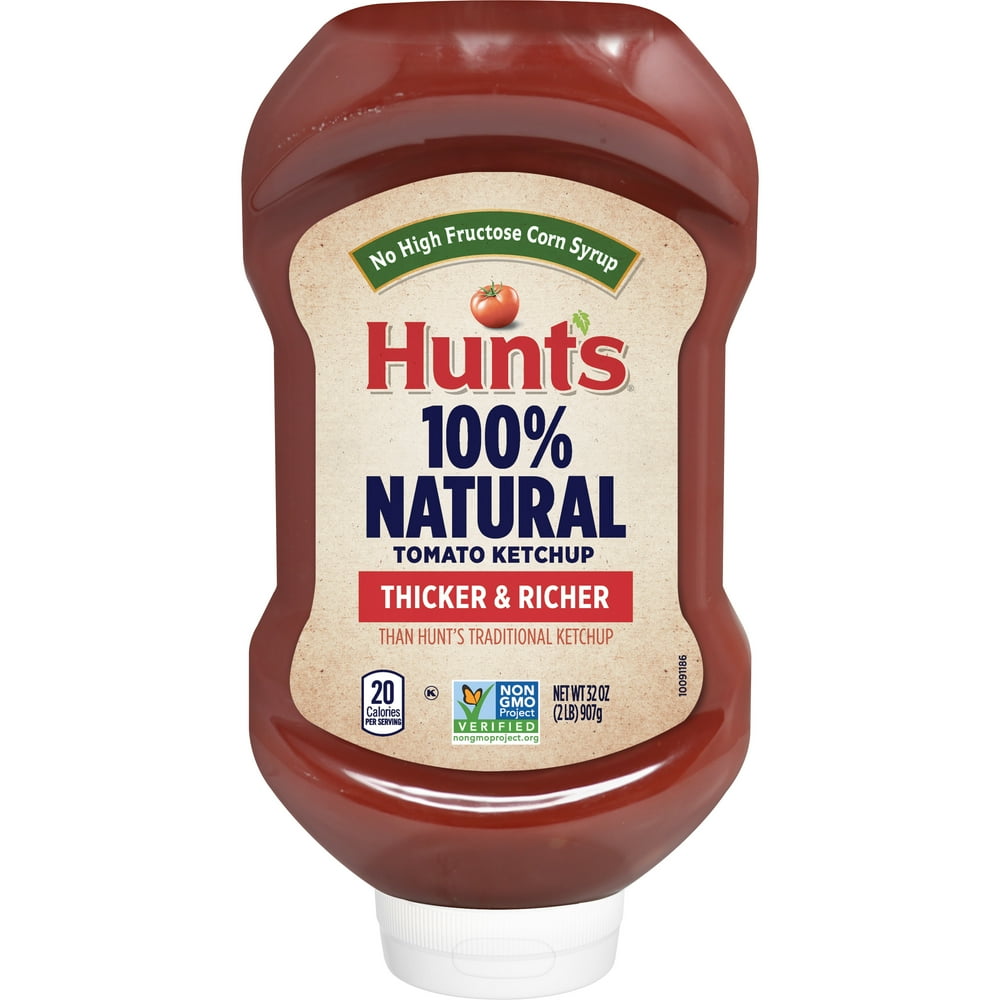 Hunt's 100 Natural Tomato Ketchup, 100 Natural Tomatoes, 32 Oz