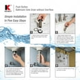 thumbnail image 5 of Keeney K820-76BN Push Button Bathroom Sink Drain Without Overflow, Brushed Nickel, 5 of 10