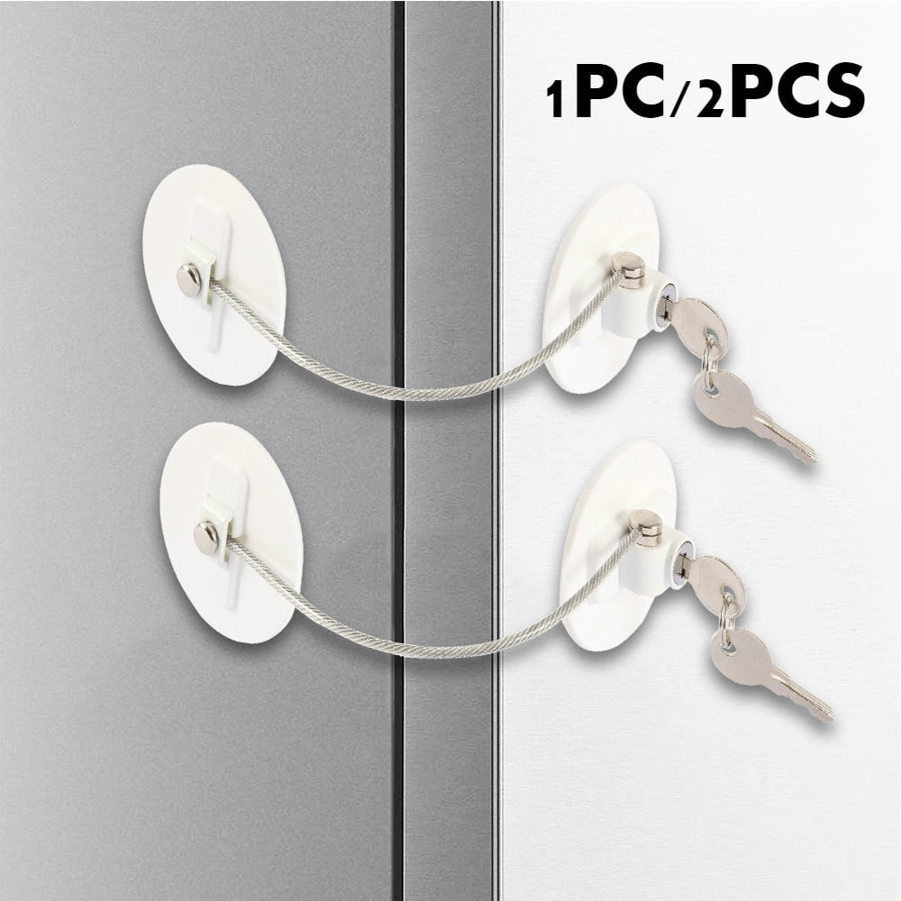 1/2 Pack Refrigerator Door Lock with Keys Window Lock Drawer Lock