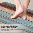 thumbnail image 5 of Kitchen Rugs and Mats Set of 2 Teal Farmhouse Anti Fatigue Mat PVC Non Slip Retro Rustic Wood Texture Kitchen Mats for Floor, Bathroom, Desk, Runner, Laundry, 5 of 6