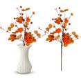 thumbnail image 2 of Artificial Pumpkin Berry Branches Simulation Plant Picks Stems With Berry For Home Kitchen Table Centerpiece Autumn Christmas Decoration, 2 of 8