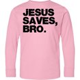 thumbnail image 3 of Inktastic Jesus Saves Bro Christian Long Sleeve Youth T-Shirt, 3 of 5