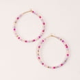 thumbnail image 2 of Elsie & Zoey Ashli Lavender Beaded Hoop Earrings for Women, 2 of 3