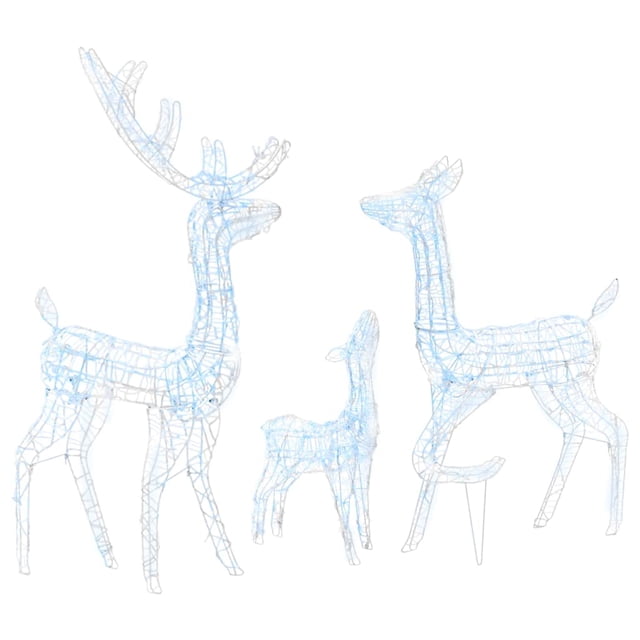 Decoración navideña VidaXL Acrílico Reindeer Family con 300 LED