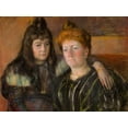 thumbnail image 2 of Cassatt, Mary 14x12 Gold Ornate Wood Framed with Double Matting Museum Art Print Titled - Madame Gaillard and Her Daughter Marie-Therese, 2 of 4