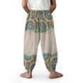 thumbnail image 4 of DISNIMO Paw Print Aztec Harem Pants Kids 8-12 Girls Bloomer Harem Pants for Kids Bloomer Trousers for Girls Harem Bloomers Girls Elastic Ankle Trousers Kids Baggy Pants High Waisted, 4 of 7