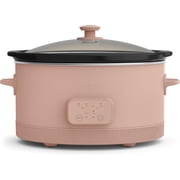 6.0 Qt Programmable Slow Cooker, EverGood™ Ceramic Nonstick Coating, Adjustable Temperature & Cooking Times, Dishwasher Safe Stoneware Pot & Tempered Glass Lid, Tangle Free Cord Wrap, Oatmilk