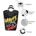 thumbnail image 4 of LNWH 50L Large Capacity Foldable Laundry Basket, Game Zone Slogan Pattern Laundry Hamper, 4 of 6