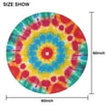 thumbnail image 6 of Colorful Tie Dye Flower Pattern Round Tablecloth 60"x60",Wrinkle Wipeable Table Cloth for Kitchen Dining Room Picnic Patio Party, 6 of 6