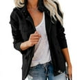 thumbnail image 3 of High-quality Black Friday Women Solid Loose Zipper Multi-pocket Jacket, 3 of 5