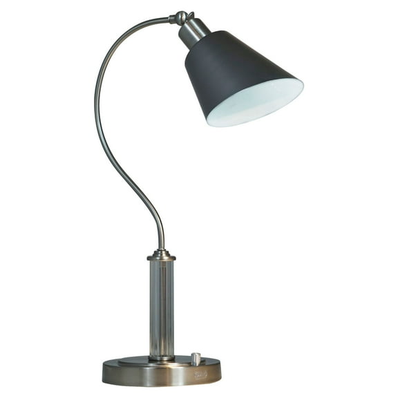 Art Glass Designs 22.75" Multidirectional LED Desk Lamp with USB Charger