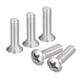 thumbnail image 1 of Unique Bargains Vis de Machine à Tête Ovale M5x18mm, Lot de 50 Vis à Tête Fraisée Légèrement Relevée en Acier Inoxydable 304, 1 of 5