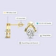 thumbnail image 2 of Diamond Stud Earring | 1 Carat IGI Certified Round Shape Lab Grown Diamond | 18K Yellow Gold |Stellar Lab Diamond Stud Earrings | Prong Setting | FG-VS1-VS2 Quality | Friendly Diamonds, 2 of 5