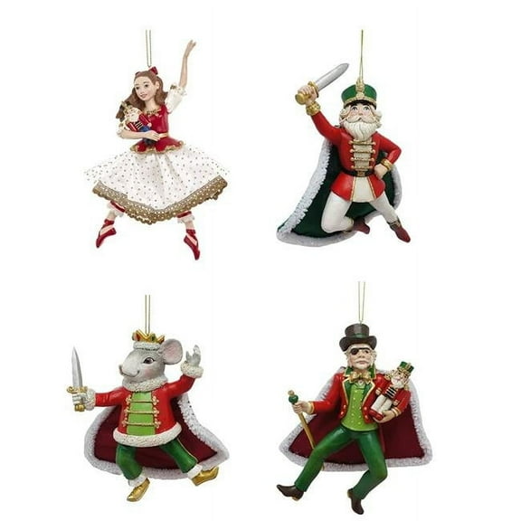 Kurt S. Adler  4 Piece 6 in. Resin Nutcracker Suite Ornament Set