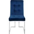 thumbnail image 4 of Meridian Furniture Alexis Velvet Dining Chair in Navy (Set of 2), 4 of 7